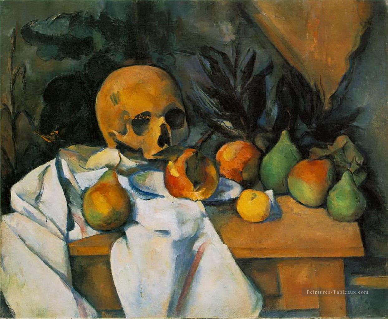 Nature morte avec le crâne Paul Cézanne Peintures à l'huile